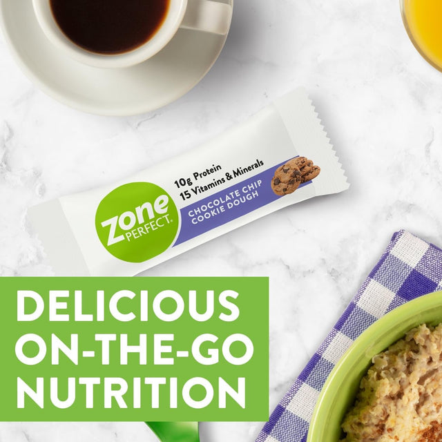 Zoneperfect Protein Bars, 10G Protein, 17 Vitamins & Minerals, Nutritious Snack Bar, Chocolate Chip Cookie Dough, 20 Bars