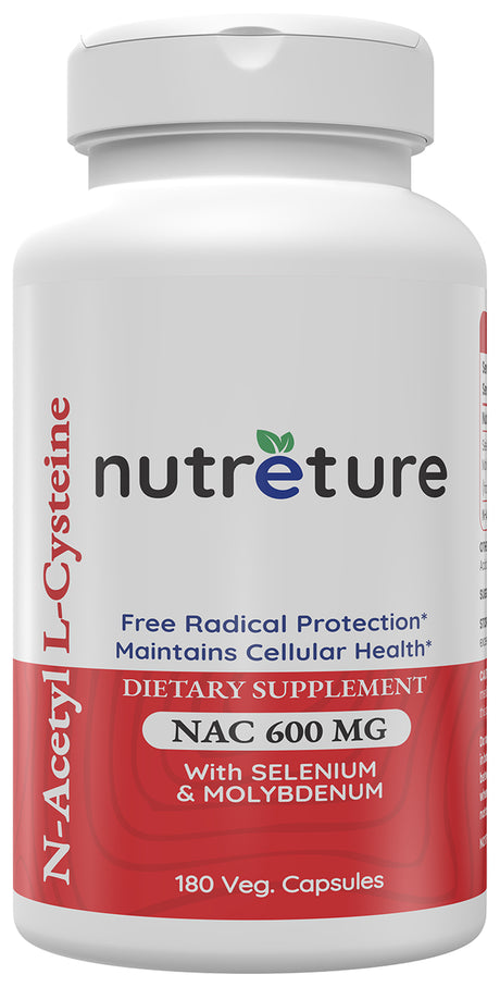 NAC Supplement N-Acetyl Cysteine Liver Supplement with Selenium & Molybdenum for Liver Health | N-Acetyl Cysteine 600 Mg 180 Capsules