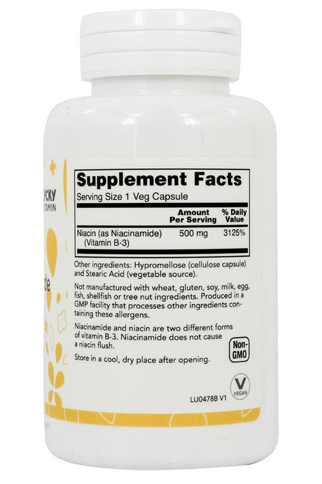 Luckyvitamin - Niacinamide 500 Mg. - 100 Veg Capsules