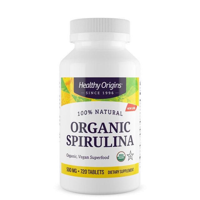 Healthy Origins Organic Spirulina -- 500 Mg - 720 Tablets