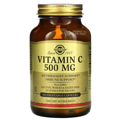 Solgar Vitamin C, 500 Mg, 100 Vegetable Capsules