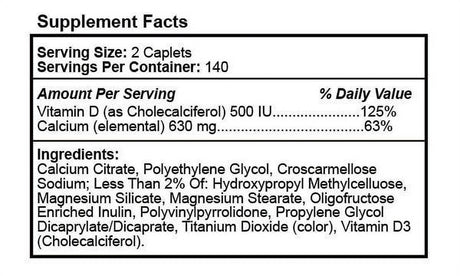 Citracal Maximum Calcium Citrate Caplets + D3 280 Caplets Max 630 Mg