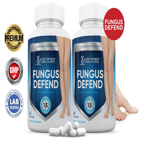 (2 Pack) Fungus Defend Probiotic 1.5 Billion CFU Supplement 120 Capsules