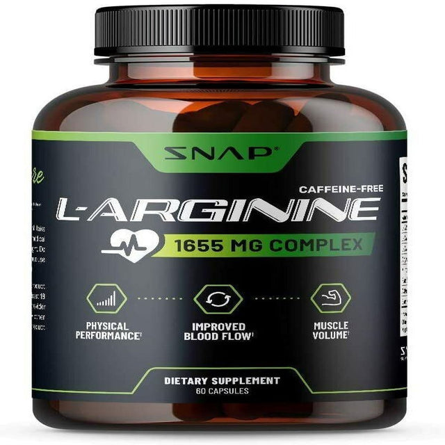 L-Arginine Nitric Oxide 1655Mg Testosterone Booster Pre Workout, Muscle Strength 60 Capsules