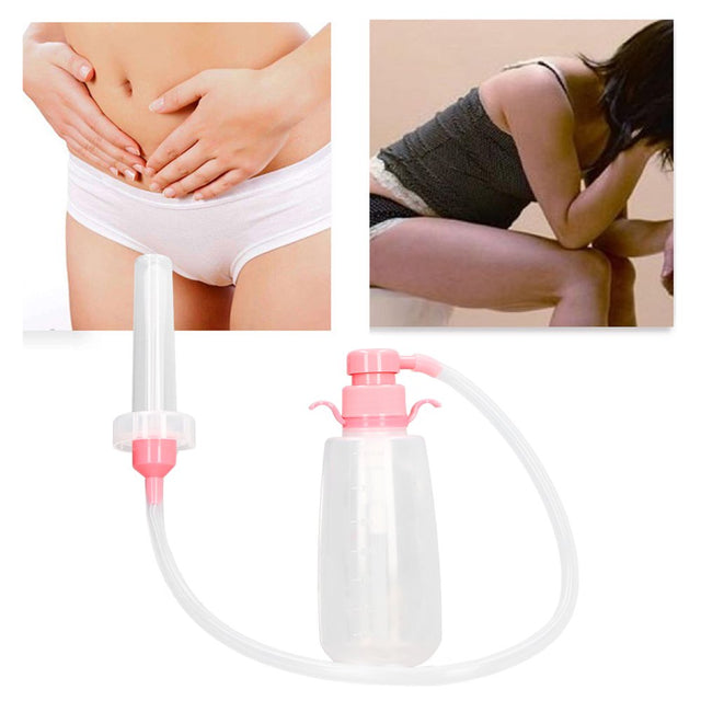 Vaginal Cleaner, Reusable 350Ml Large Capacity Vaginal Cleansing Douche Top Pressing Empty Bottle for Puerpera Period