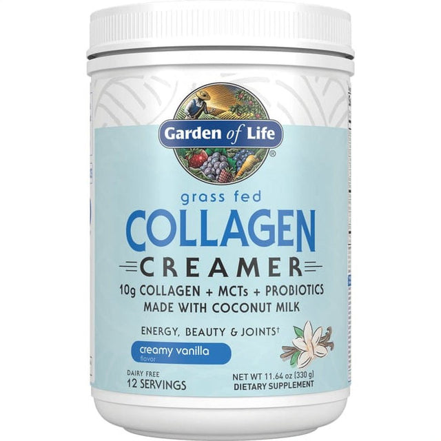 Garden of Life Grass Fed Collagen Creamer - Creamy Vanilla 11.64 Oz Pwdr