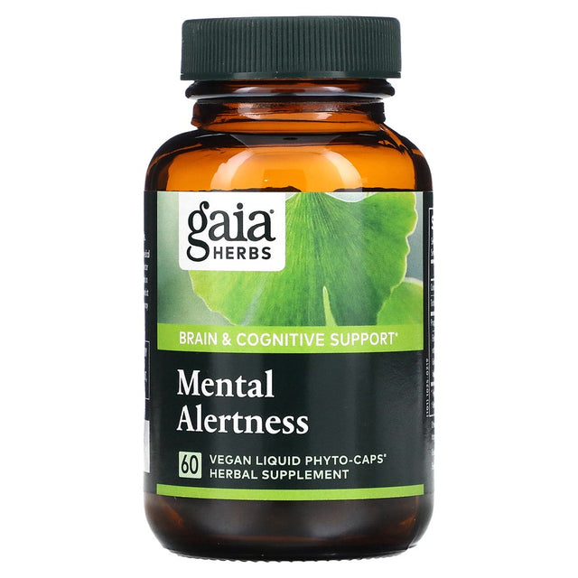 Gaia Herbs, Mental Alertness, 60 Vegan Liquid Phyto-Caps