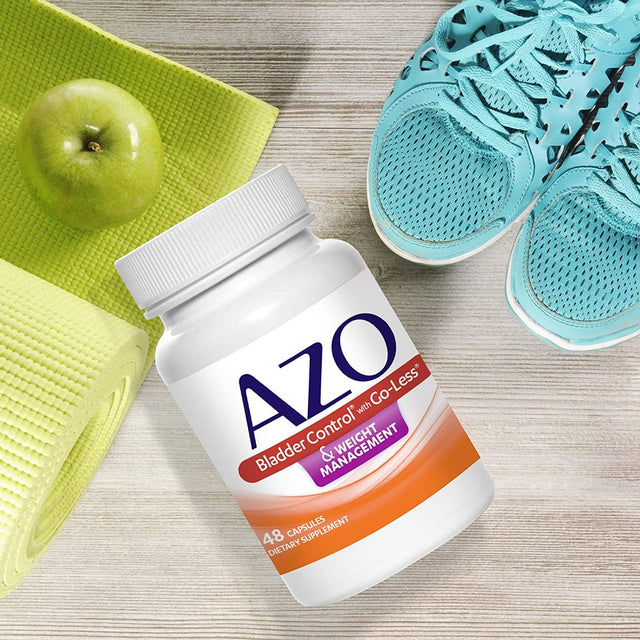 AZO Bladder Control and Weight Management Dietary Supplement, Reduces Occasional Urgency* and Promotes Healthy Metabolism*, 48 Capsules