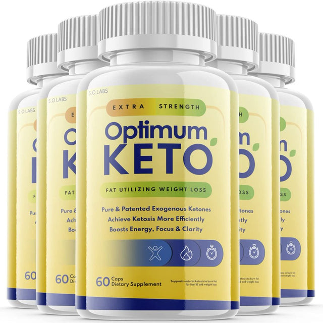 (5 Pack) Optimum Keto - Supplement for Weight Loss - Energy & Focus Boosting Dietary Supplements for Weight Management & Metabolism - Advanced Fat Burn Raspberry Ketones Pills - 300 Capsules