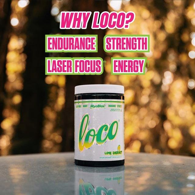 LOCO® Pre-Workout Nitric Oxide Booster | Supports Muscle Pumps & Enhanced Vascularity | for Energy, Focus & Intensity | 400Mg of Natural Caffeine per Scoop (Watermelon Candy)