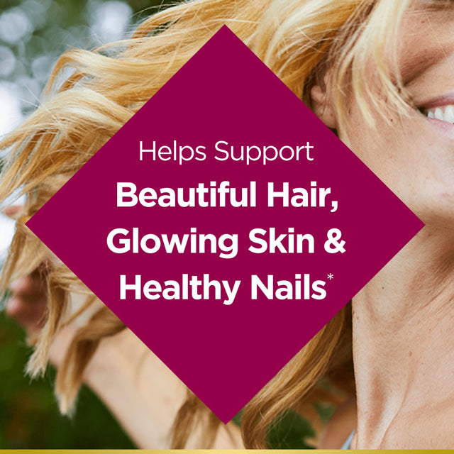 Nature'S Bounty Optimal Solutions Hair, Skin & Nail Vitamin Caplets with Biotin 3000 Mcg, 60 Ct