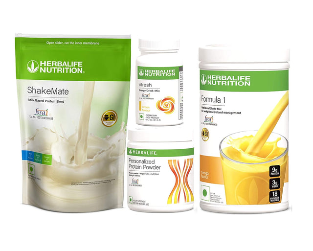 HERBALIFE NUTRITION COMBO SHAKEMATE with CFORMULA ONE STRAWBERRY, PPP200, AFRESH LEMON