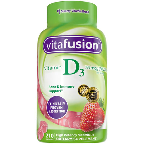 Vitafusion Extra Strength Vitamin D3 Gummy Vitamins, 210 Ct