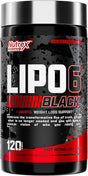 Lipo-6 Black Max Strength Fat Burner - Fast Acting Energy, Weight Loss Diet Pills – Research Backed Ingredients – Appetite Suppressant, Metabolism Booster for Weight Loss, 120 Capsules