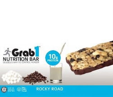 Grab1 Kosher Nutrition Bar 10G Protein Rocky Road Dairy Cholov Yisroel - 1 Bar