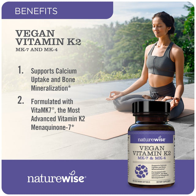 Naturewise Vitamin K2 with Vitamk7®- 90 Softgels