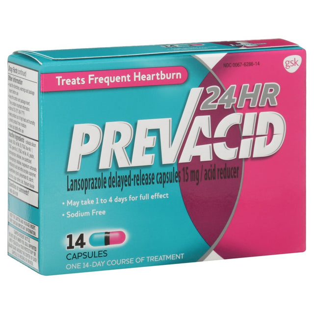 PREVACID 24HR Lansoprazole Delayed-Release Capsules, 15 Mg