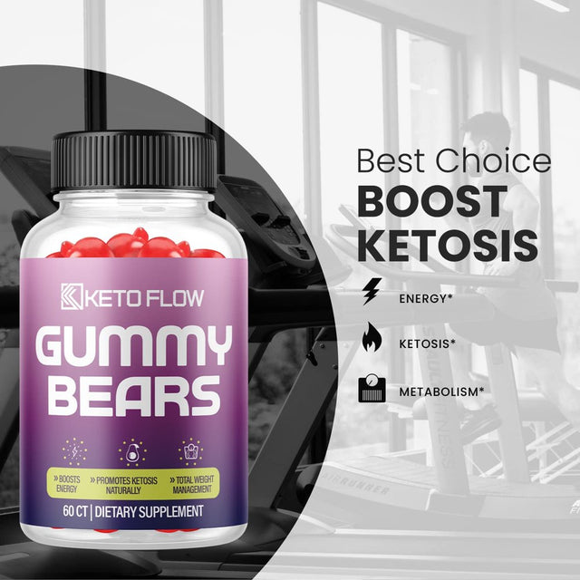 (3 Pack) Keto Flow Gummies - Supplement for Weight Loss - Energy & Focus Boosting Dietary Supplements for Weight Management & Metabolism - Fat Burn - 180 Gummies