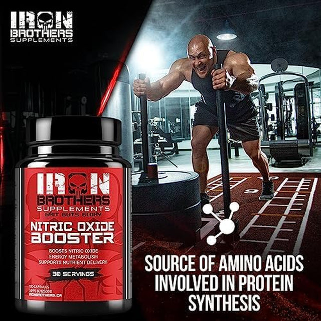 Nitric Oxide Booster | Extra Strength Pumps Supplements | Pre-Workout with L-Arginine | Maximum Blood Flow & Vascularity | Increase Muscle Pumps, Energy & Endurance - 120 Veggie Capsules