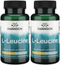 Swanson Amino Acid Ajipure L-Leucine Pharmaceutical Grade 500 Milligrams 60 Veg Capsules (2 Pack)