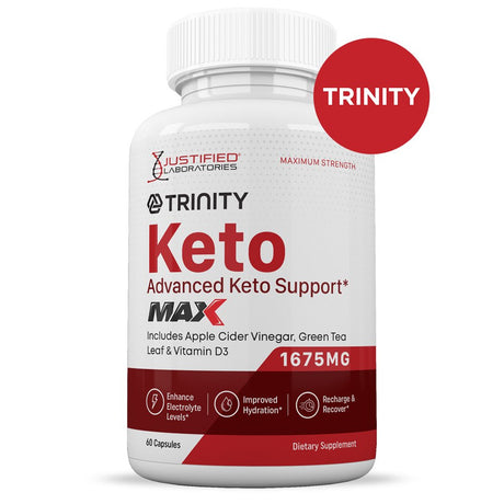 (3 Pack) Trinity Keto ACV MAX Pills 1675Mg Alternative to Gummies Dietary Supplement 180 Capsules