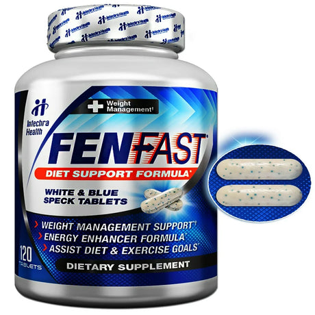 FENFAST Diet Pills Weight Management Support W/ Energy Enhancers, 120 Tablets, Easy to Take