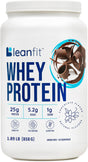 Leanfit® Grass-Fed Whey Protein Powder, Natural Chocolate, Gluten-Free, Keto-Friendly & Low-Carb 25G Protein, 23 Servings, 858G (1.89 Pound) Tub