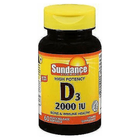 Sundance Vitamin High Potency D3 Bone & Immune Health Support, 60Ct, 6-Pack