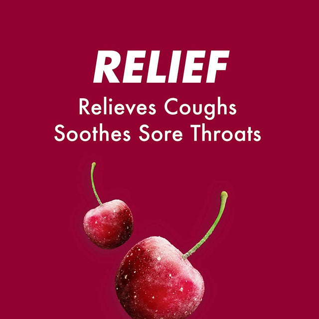 Halls Cherry Cough Drops - with Menthol - 180 Drops (20 Sticks of 9 Drops)