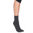 Women'S Neuropathy Gel Footbed Crew Socks - Black