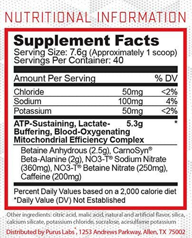 Purus Labs Condense Tropical Island Punch – Pre-Workout Powder – Caffeine for Energy – Beta-Alanine – Nitric Oxide Boosting – Full 40 Servings