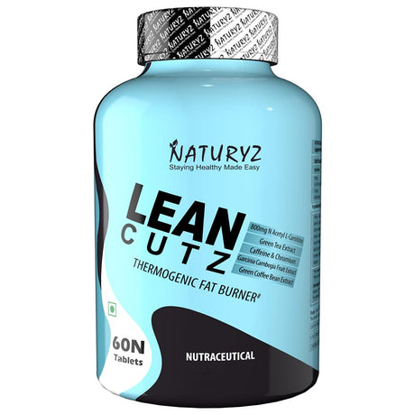 Naturyz LEAN CUTZ Thermogenic Fat Burner with Acetyl L Carnitine, Green Tea Extract, Garcinia Cambogia, Green Coffee Bean Extract, Caffeine & Chromium Weight Loss Product for Men & Women- 60 Tablets