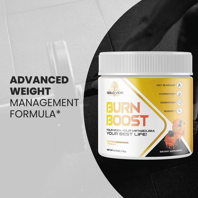 (5 Pack) Gold Vida Burn Boost Powder - Dietary Supplement for Weight Loss Management & Metabolism - Appetite Suppressant