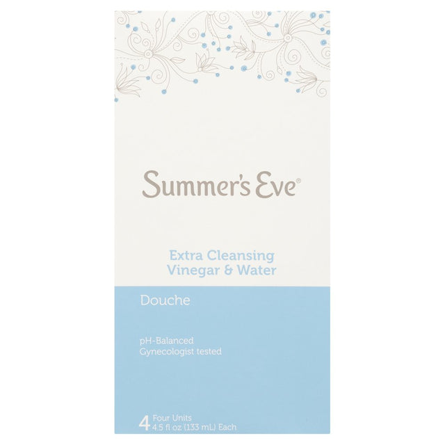 Summer'S Eve Douche, Extra Cleansing Vinegar & Water, 4 Units, 4.5 Oz Each