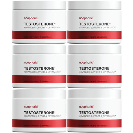 (6-Pack) Testosterone Booster Supplement for Men - Fadogia Agrestis, Tongkat Ali - Noophoric