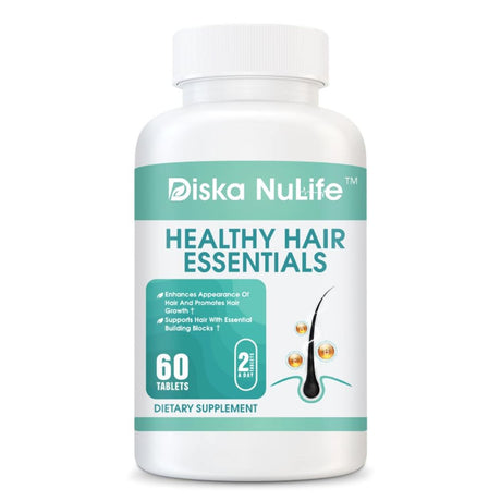 Diska Nulife Healthy Hair Essentials | Natural Hair Growth Supplement | 60 Tablets