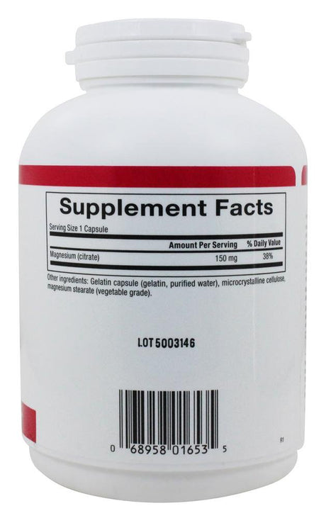 Natural Factors Magnesium Citrate 150 Mg 180 Capsules