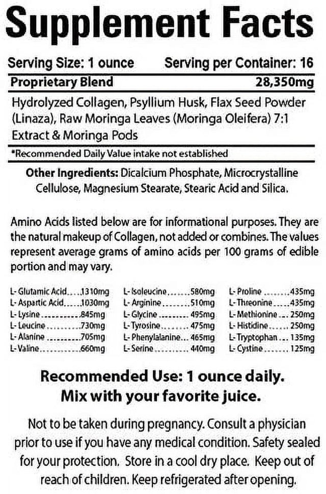 Collagen M7-1Lb. (16Oz.) Powder - Promotes Healthy Digestion - 100% Natural - Dietary Supplement