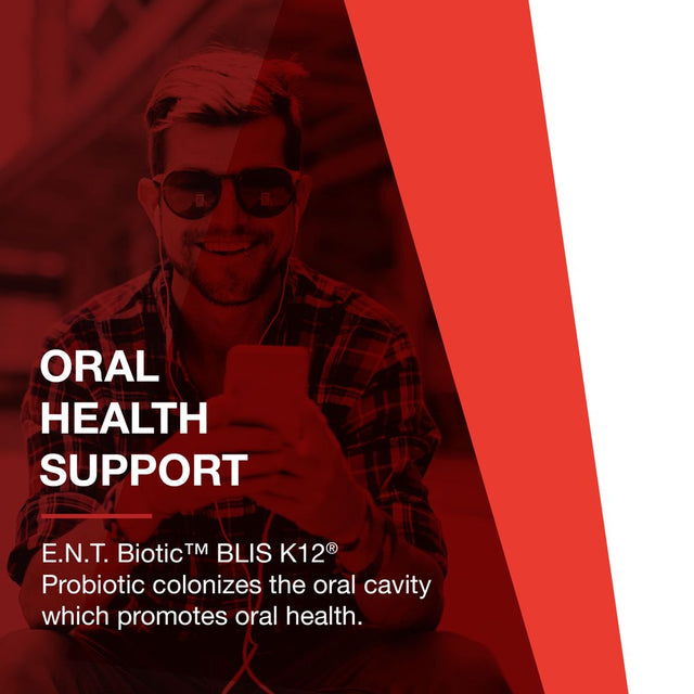 Protocol for Life Balance - E.N.T. Biotic BLIS K12 Probiotic - Promotes Healthy Oral Bacteria, Fresher Breath, Throat Health, and Immune Response Support - 60 Lozenges