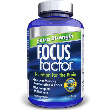 Focus Factor Extra Strength 120Ct- Brain Supplement for Memory and Focus