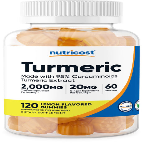 Nutricost Turmeric Gummies (120 Gummies) Supplement, 60 Servings