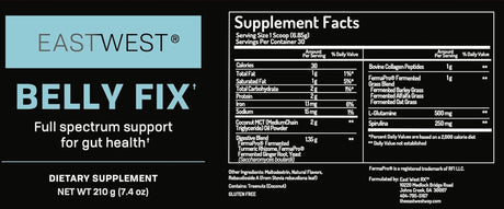 Belly Fix Supplement - for Gut Health, Balanced Gut Bacteria, Including L-Glutamine, Probiotics, Prebiotics