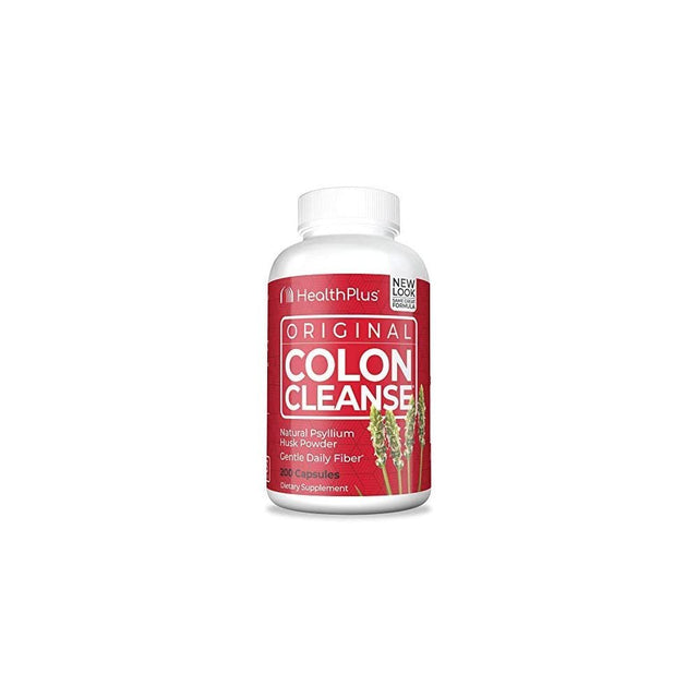 Health plus Original Colon Cleanser Natural Daily Fiber Gluten Free, 200 Ct, 3 Pack