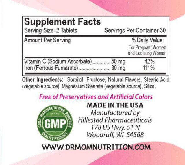 Dr. MOM Prenatal Iron + Vitamin C Supplement