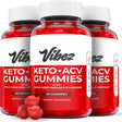 (3 Pack) Vibez Keto ACV Gummies - Supplement for Weight Loss - Energy & Focus Boosting Dietary Supplements for Weight Management & Metabolism - Fat Burn - 180 Gummies