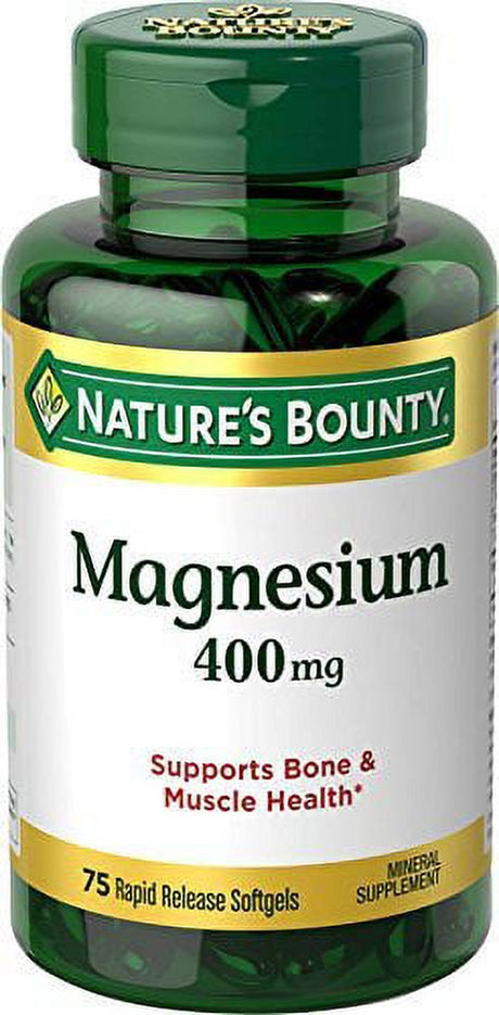 Nature'S Bounty Magnesium 400 Mg, 75 Softgels