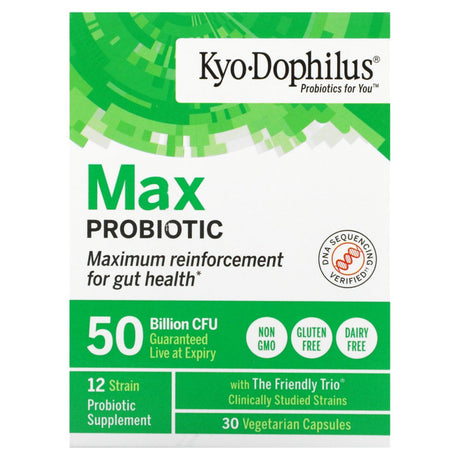 Kyolic Kyo-Dophilus, Max Probiotic, 50 Billion CFU, 30 Vegetarian Capsules