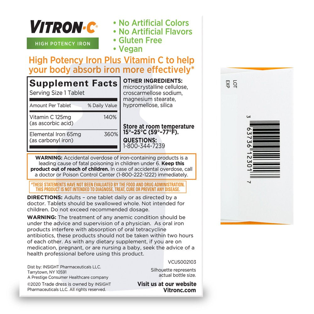 Vitron C Coated Tablets 60 Tablets Nutricityca 6662