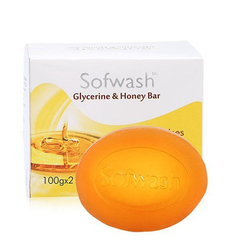 SOFWASH GLYCERIN & HONEY BAR (100G X 2)